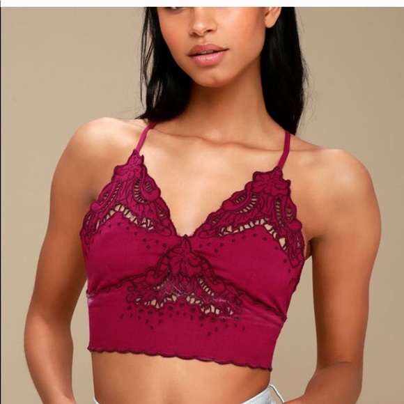 Free People Tops - FREE PEOPLE Sleep Eyes Embroidered Brami